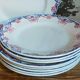 Nine Sarreguemines earthenware dessert plates, Brunoy service, 1940s