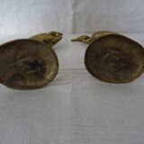Pair of waders brass birds