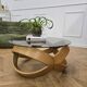 Vintage round wooden coffee table