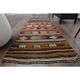 1970s vintage Turkish Oushak handmade wool cotton beige rug 73x292