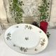 Vintage French Holly Deep Platter, Christmas Serving Dish, Large Oval