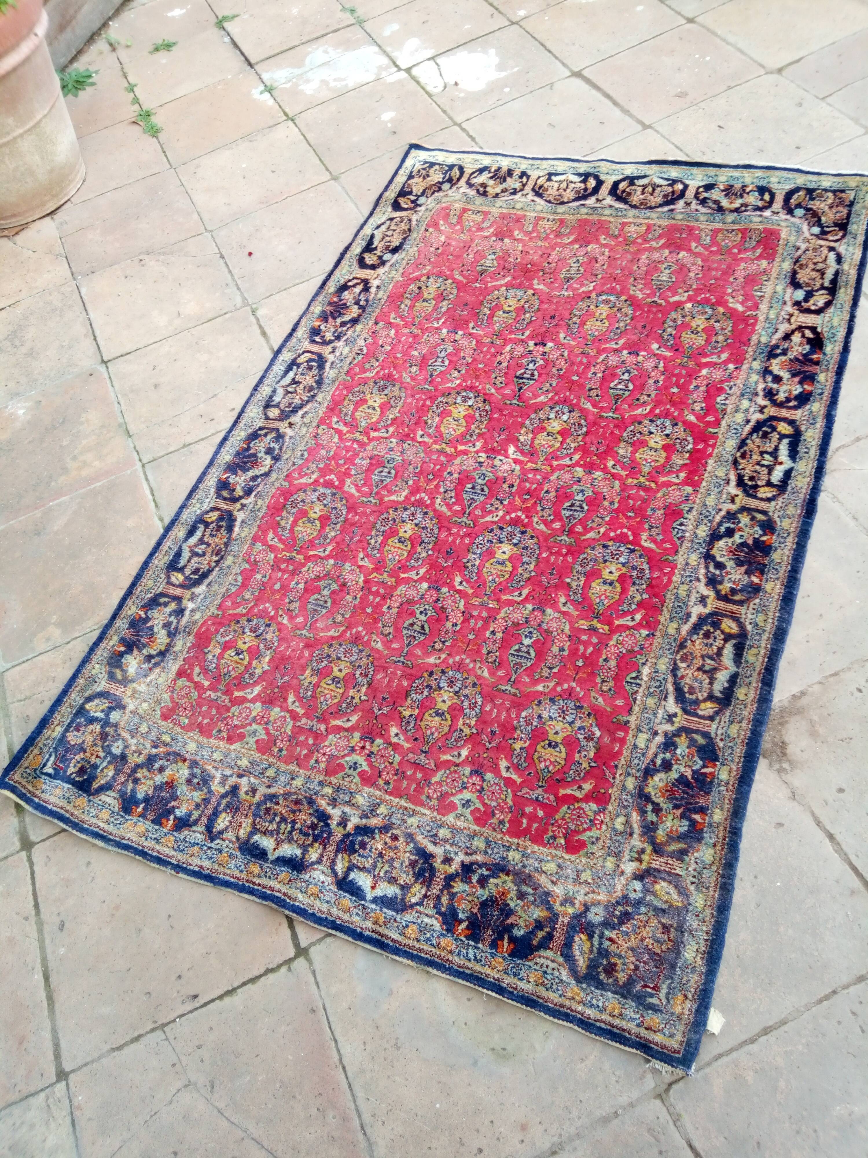 Persian carpet, silk ghoum 168 x 106