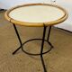 Round rattan side table