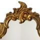 French Baroque-style gold-leaf gilded mirror with crest, 71 cm