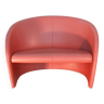 Coral leather sofa, Design Massimo and Lella Vignelli