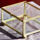 4 old glass, brass and mirror jewellery boxes