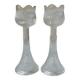 Pair of glass candlesticks
