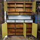 complete kitchen in blue formica buffet table and chairs