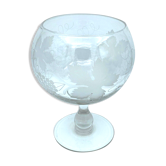 Large glass cup depoli decor decor de raisin xx eme foot shower