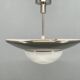 Suspension Bauhaus en nickel et verre, Tchécoslovaquie des années 1930