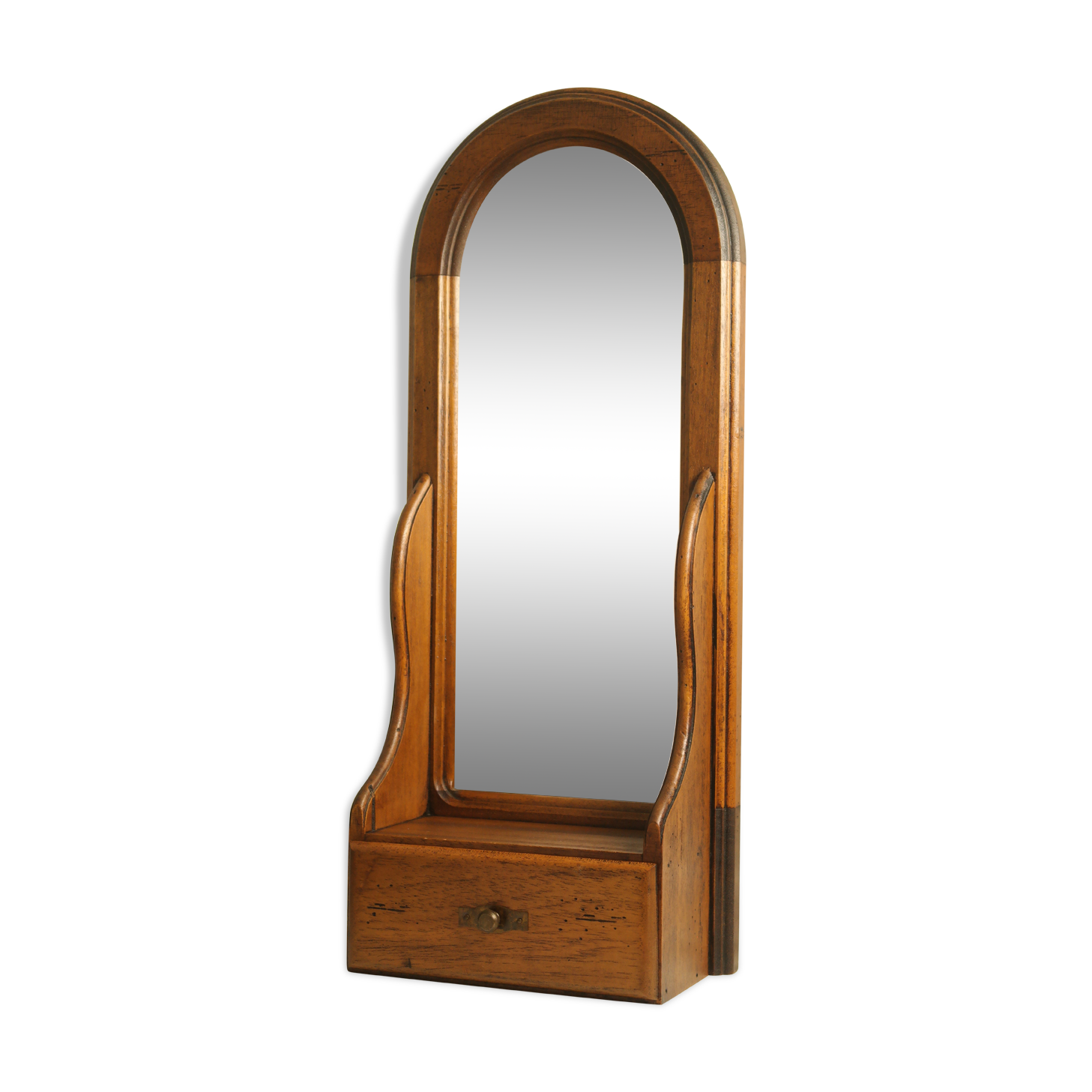 Vintage wooden table dressing table mirror 28x67cm