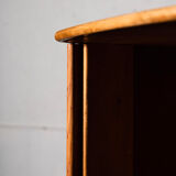 Grocery cabinet with curtain