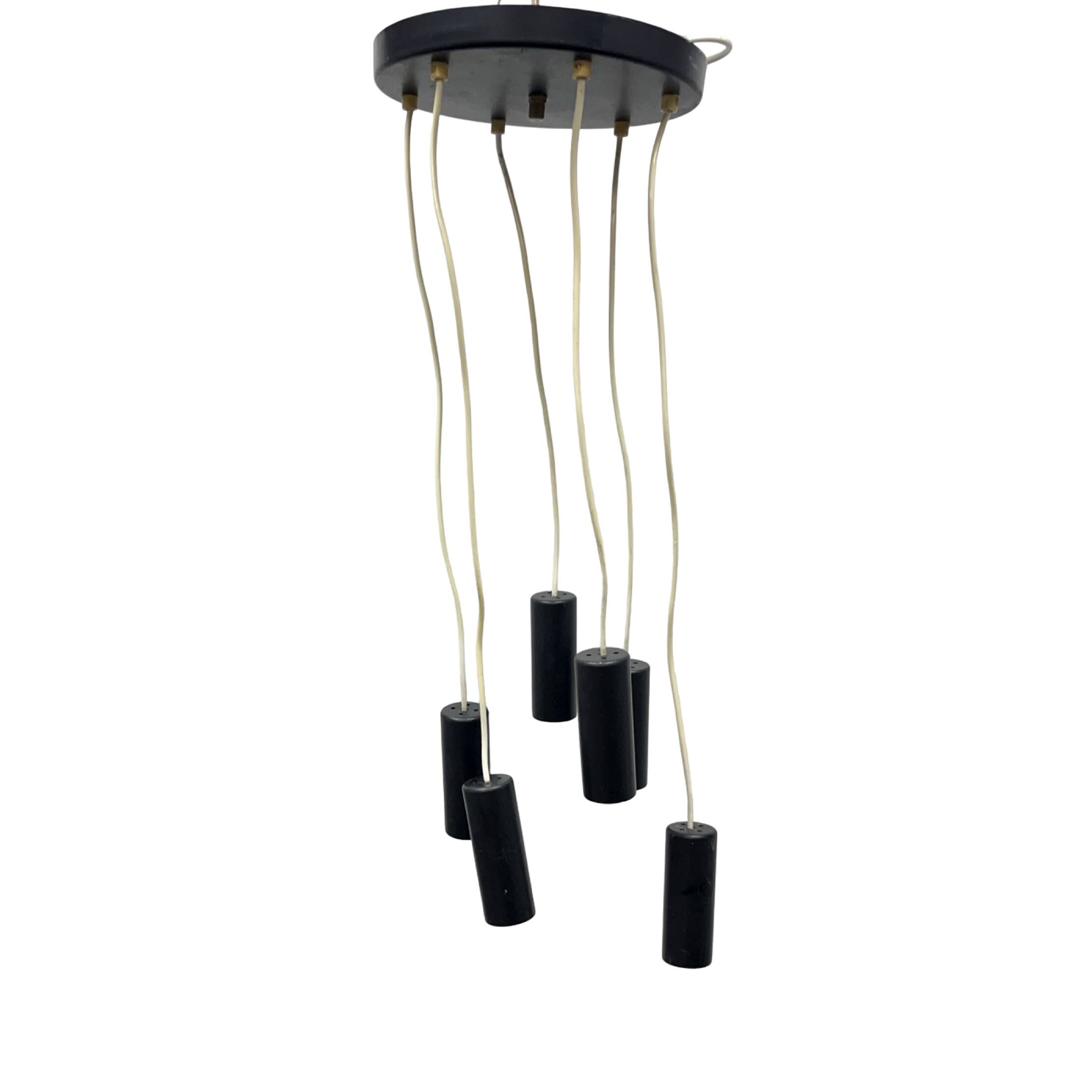 Elektroinstala Jílové cascade pendant lamp Czechoslovakia 1970