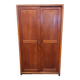 Parisian wardrobe vintags sliding doors in old pitch pine 193x115.5 cm