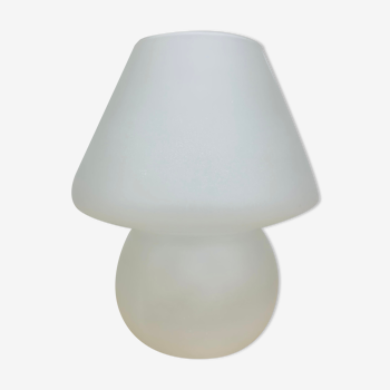 Lampe champignon verre blanc vintage