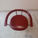Set of 4 leather dining chairs