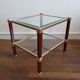 Roche Bobois coffee table in wood, brass and 70s glass