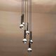 Large mid-century cascade chandelier in chrome