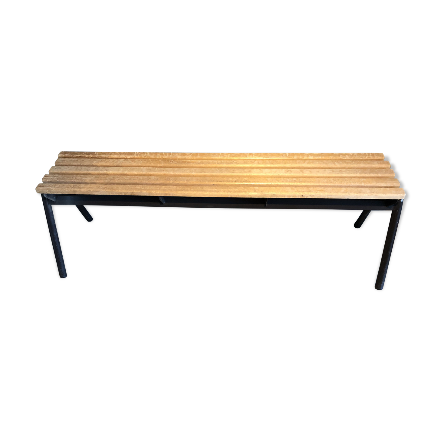 Industrial wooden bench