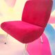 Vintage "Kiss" raspberry armchair
