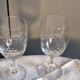 2 antique Baccarat crystal wine glasses, scale pattern, 20s/30s
