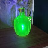 Vintage carafe in fluorine, signed 1930s–40s.