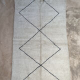 Moroccan rug ben ouarain white - 161 x 267 cm