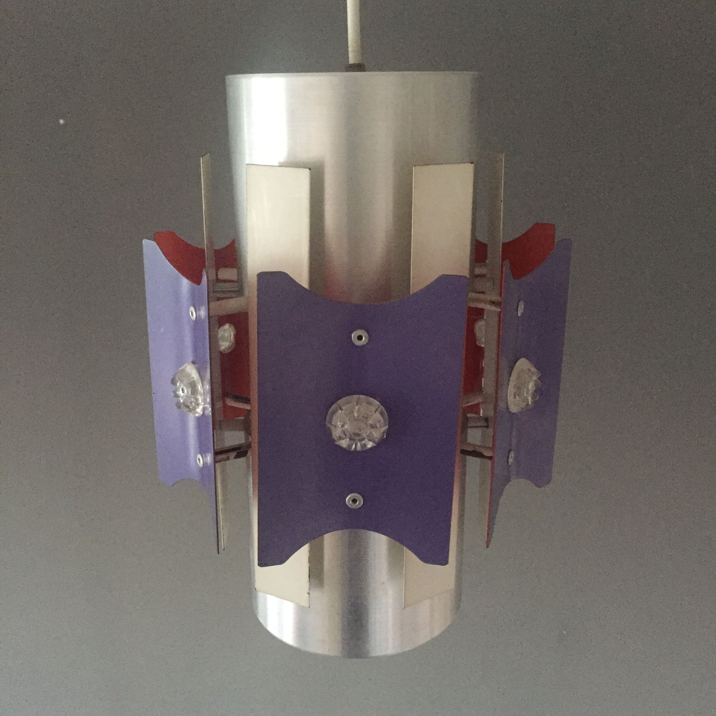 Vintage Lakro Anvia metal industrial design lamp 1960s