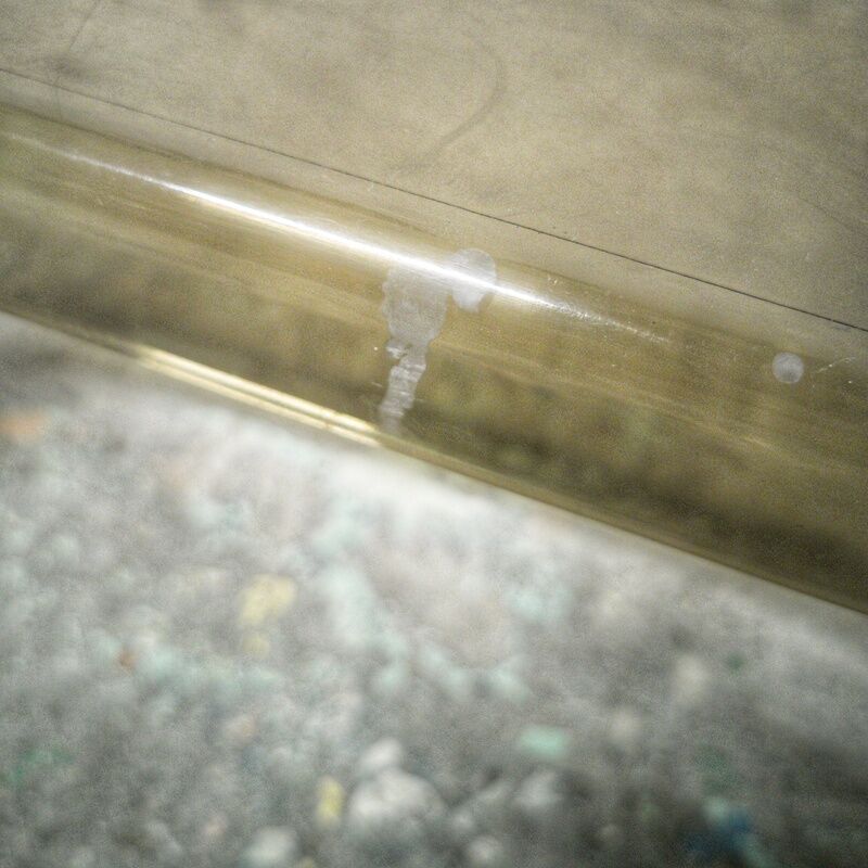 Smoked plexiglas coffee table