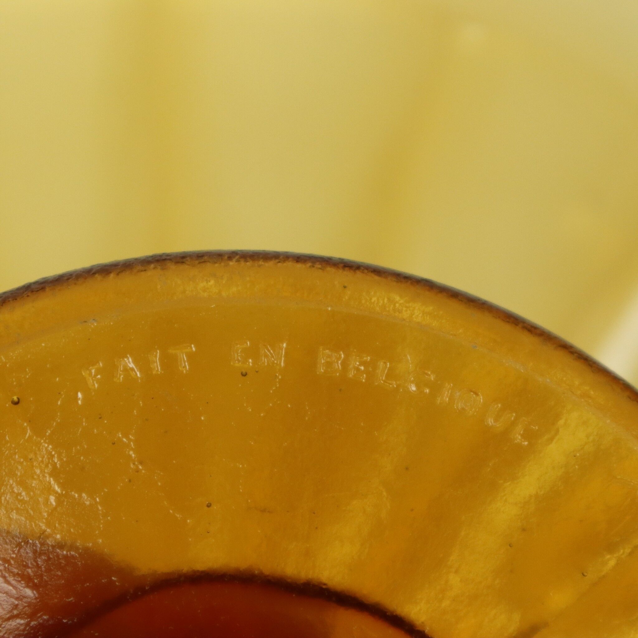 Amber Art Deco Cake Platter / Pastry Dish – Depression Glass