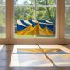 Vitrail paysage – Style Tiffany fait main, panneau décoratif