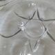 Set of 4 vintage hobnail pressed glass oyster plates