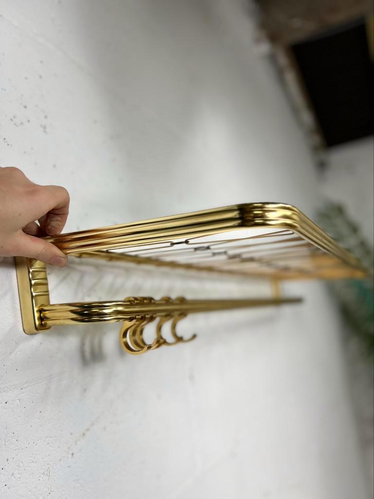 Vintage 'gold' wall coat rack