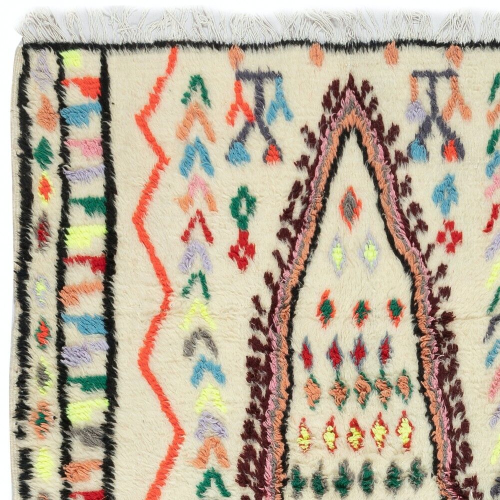 Tapis Tulu turc vintage unique, 100 % laine, noué à la main.