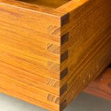 Buffet Hi-Fi danois en teck avec portes à tambour de Dyrlund, années 1970