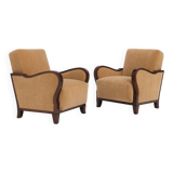 Paire de fauteuils club Art Déco, années 1940