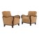Pair of Art Deco Club Chairs, 1940s
