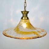 Vintage Murano glass pendant lamp by AV Mazzega, Italy, 1950s.