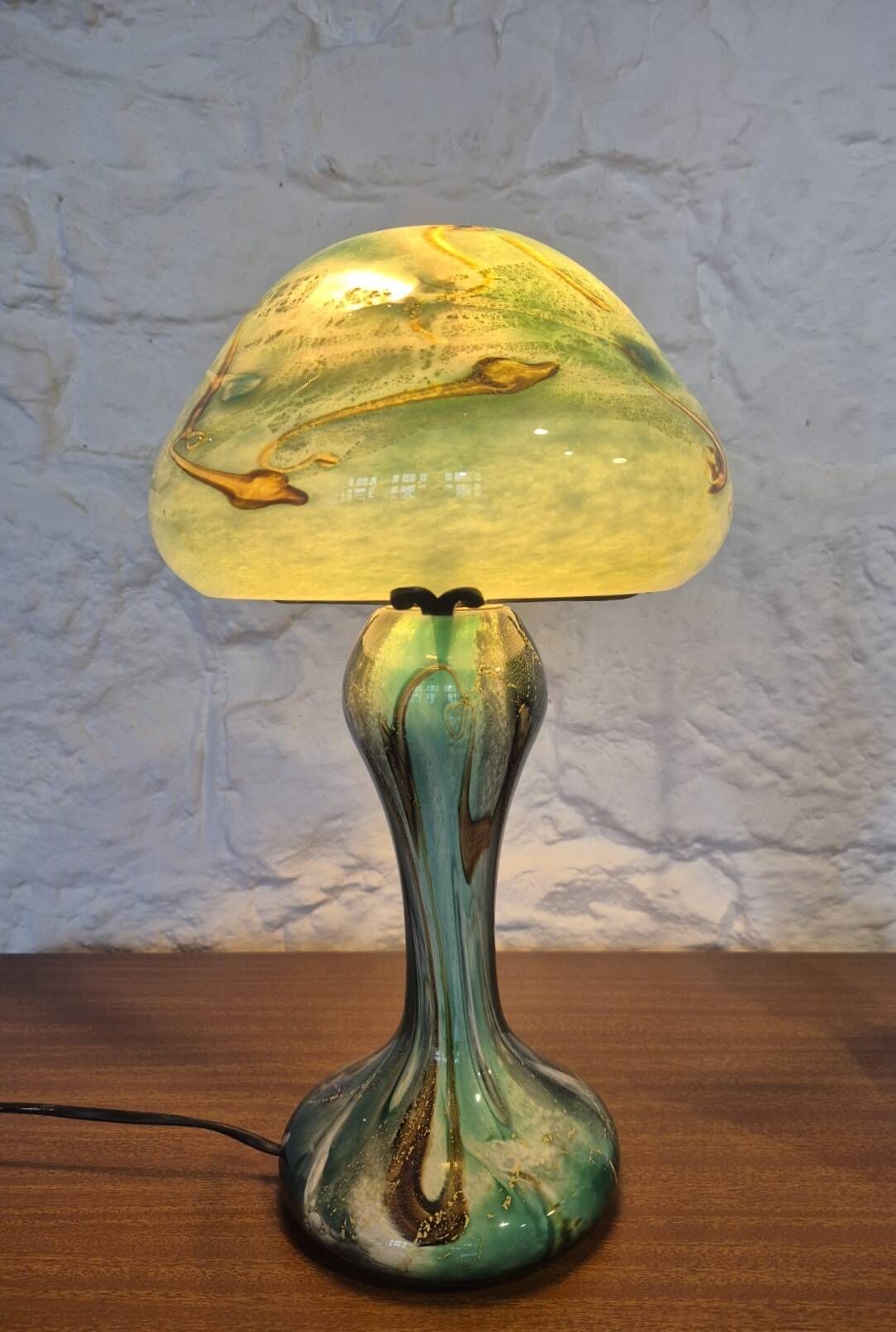 Mushroom lamp in blown glass — Jean-Michel Operto, circa 2000