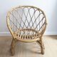 Chaise rotin osier pour enfant vintage années 50 60