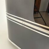 New York Desk in Black Lacquered Metal & Linoleum from Mauser, Germany, 1950