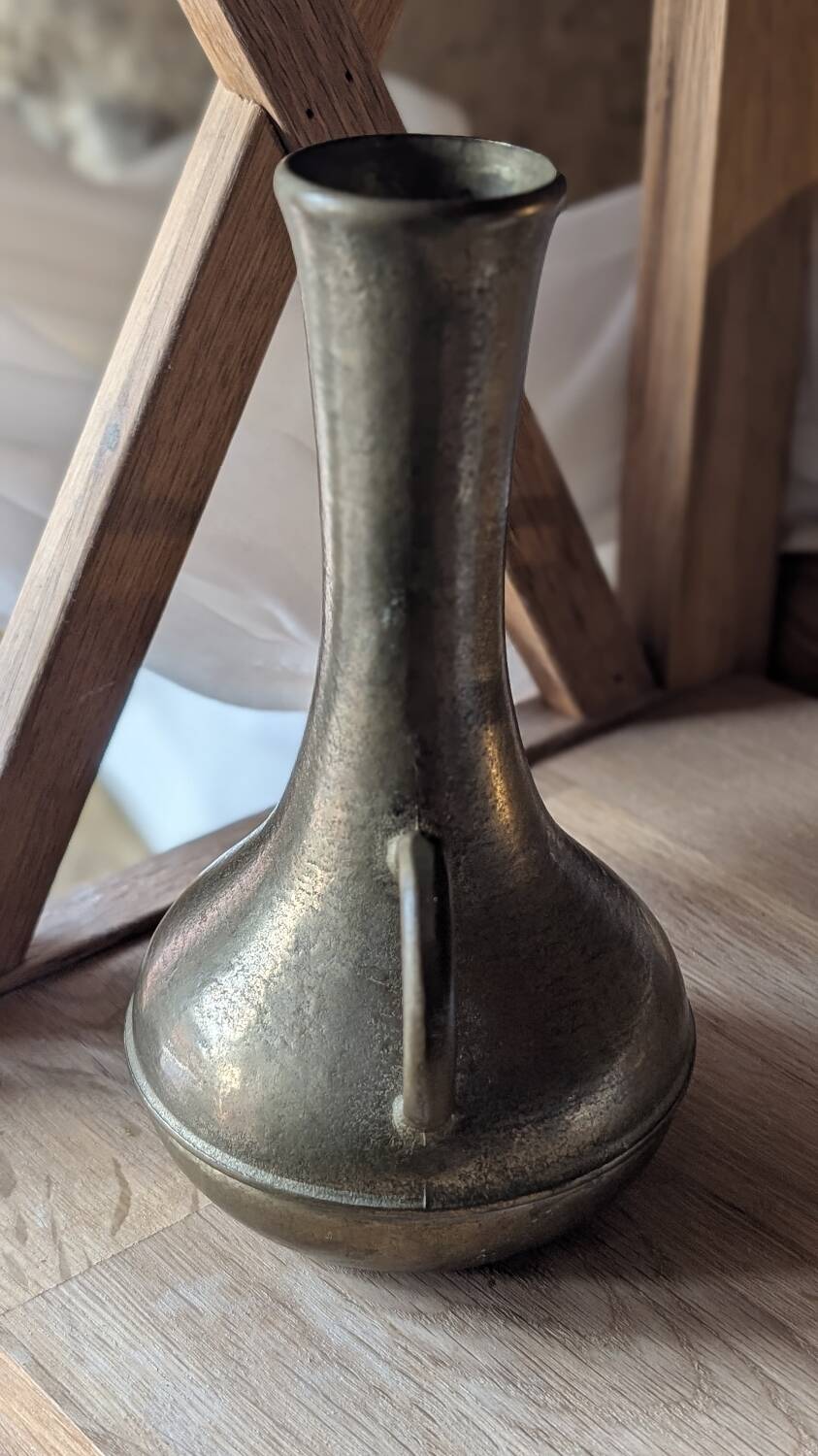 Antique hammered brass pitcher – oriental/handmade style