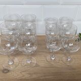 Set of 6 engraved balloon wine glasses