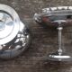 6 vintage stainless steel ice cream cups