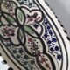 Moroccan glazed ceramic dish in Safi craft style