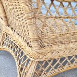 Rattan and wicker sofa 1960