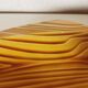Vallauris yellow wood effect slip pocket emptier
