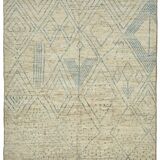 Handmade Tribal Decorative 254 cm x 288 cm Beige Wool Carpet