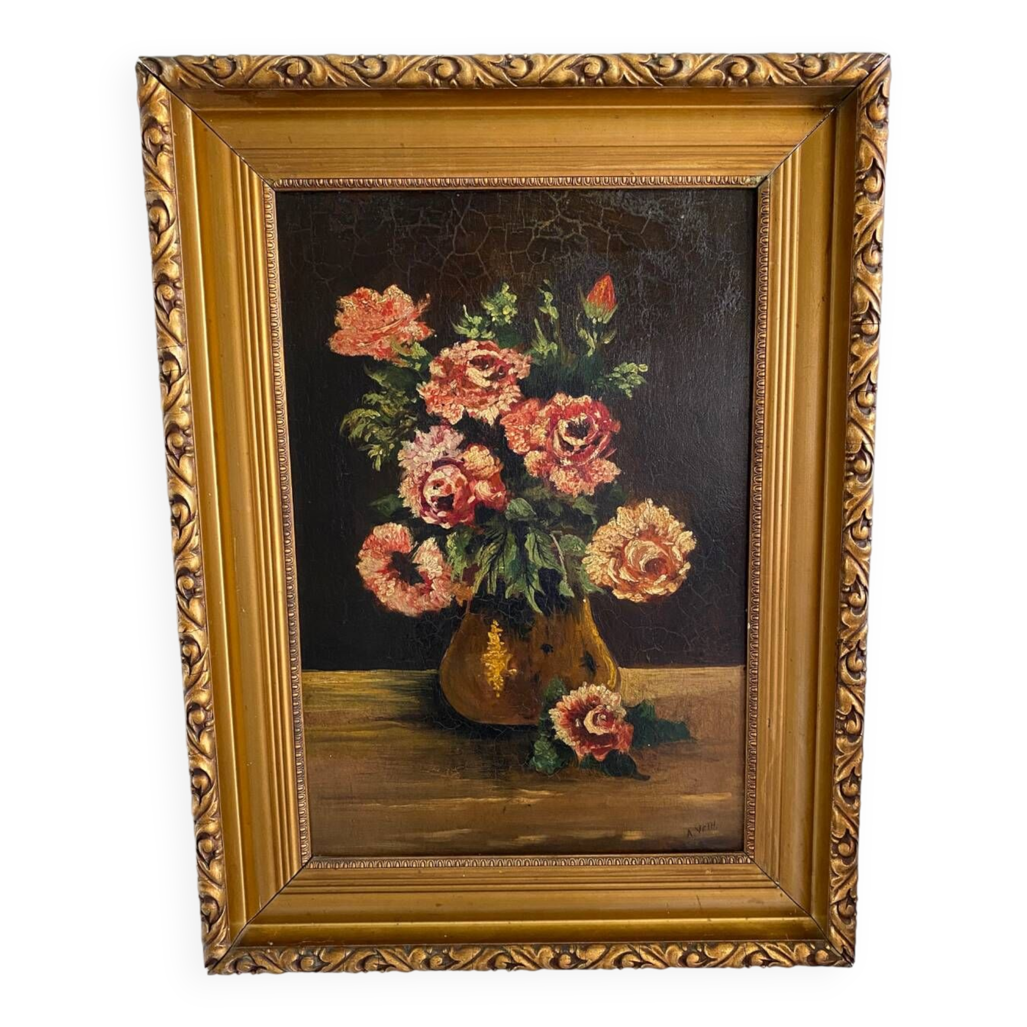 Nature morte bouquet de roses de Veth