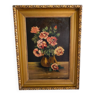 Still life bouquet of roses by Veth
